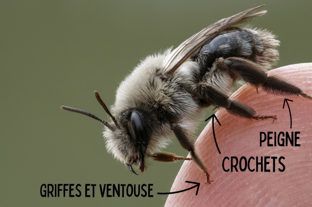 les pattes des abeilles 