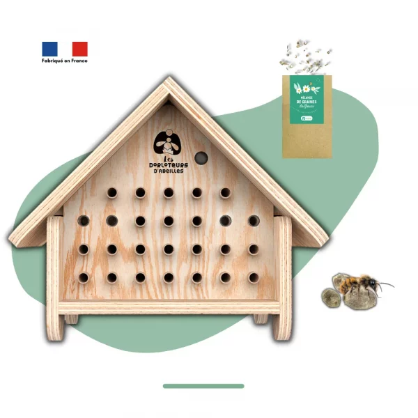 Pack Dorlotoir Chalet + cocons d'abeilles + graines de fleurs