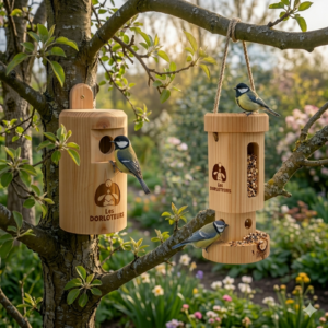 Duo Oiseaux au jardin - Mangeoire et nichoir