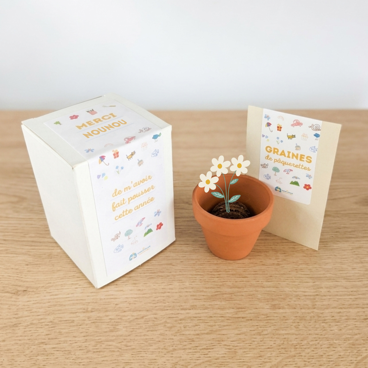 Cadeau Nounou - Coffret à planter "Merci de m'avoir fait pousser" – Image 2