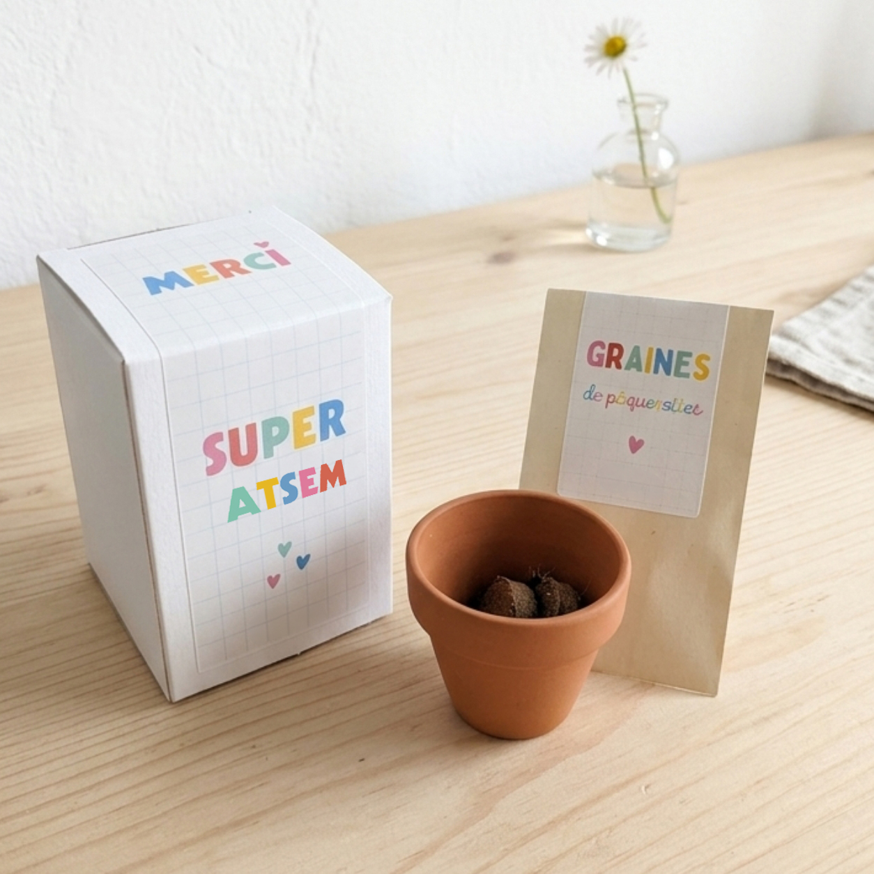 Cadeau ATSEM - Coffret à planter "Merci Super ATSEM" – Image 2